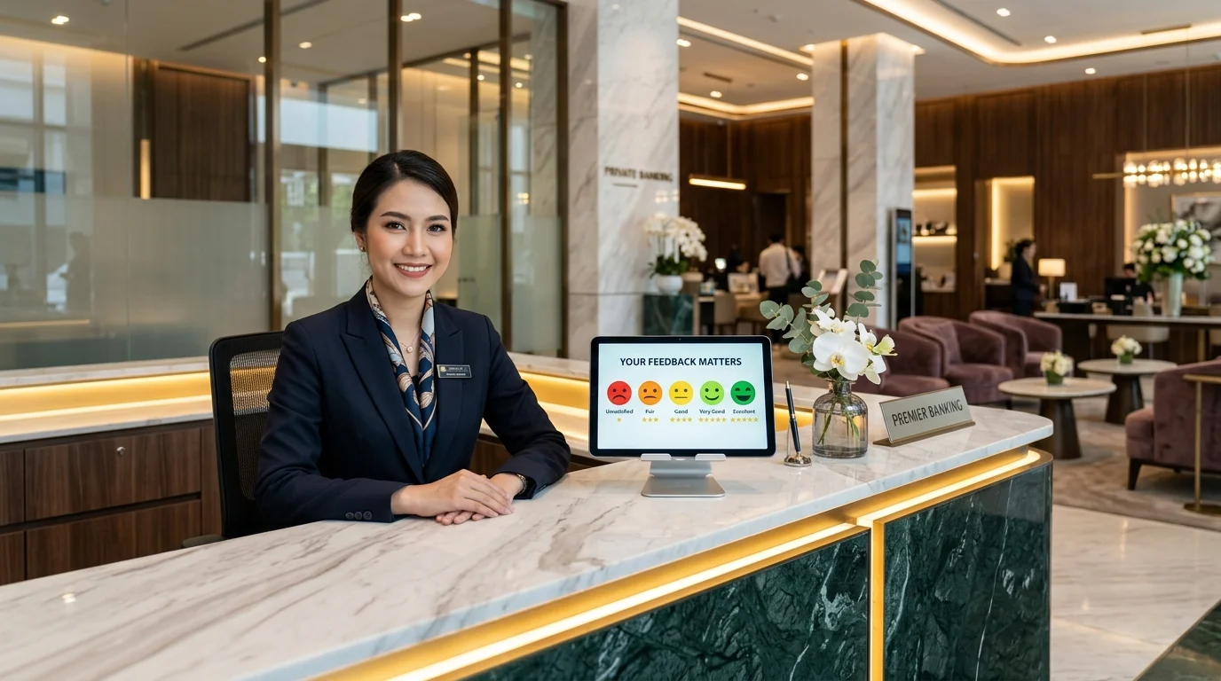 ระบบประเมินความพึงพอใจสำหรับธนาคารและสถาบันการเงิน